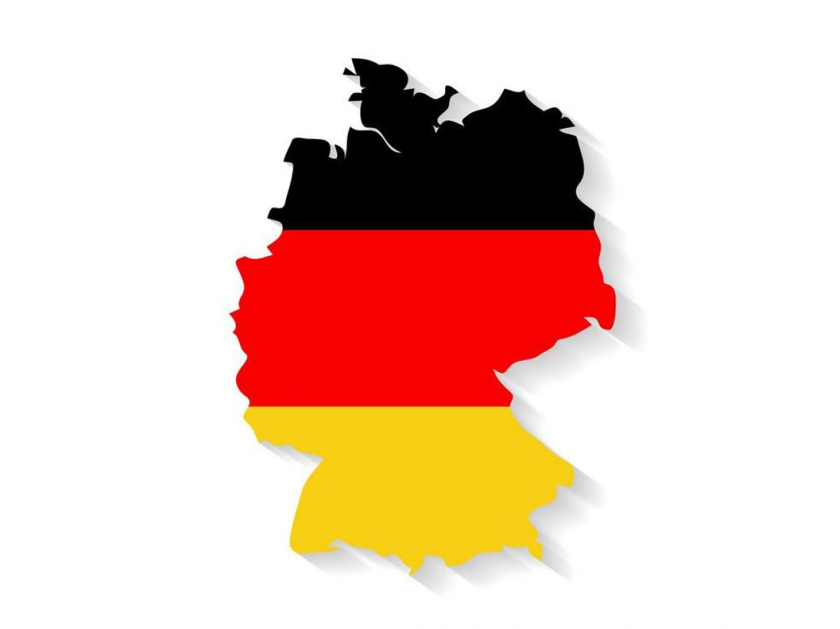 Mapa de la bandera de Alemania