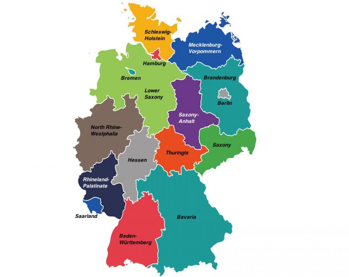 Mapa de áreas de Alemania