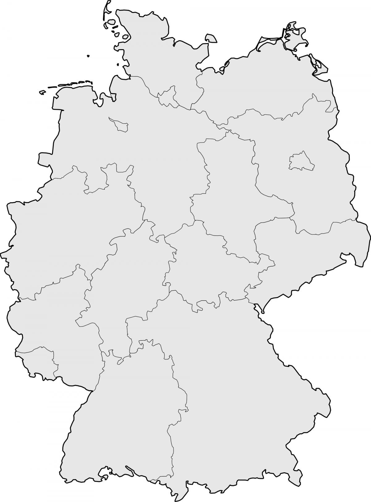 Mapa de Alemania vacío